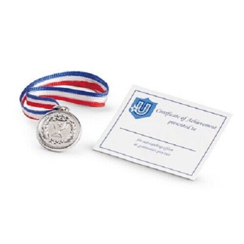 American Girl Medal and certificate